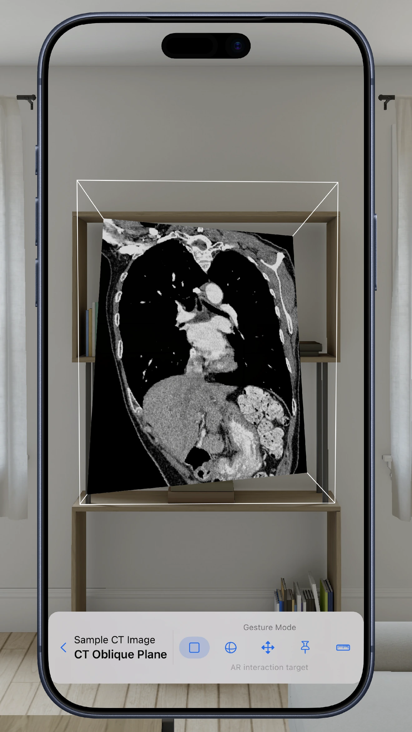 Oblique Plane Viewer on iPhone